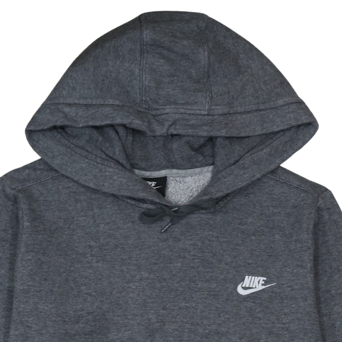Nike Men's Grey XL Pullover Hoodie with Logo Pocket