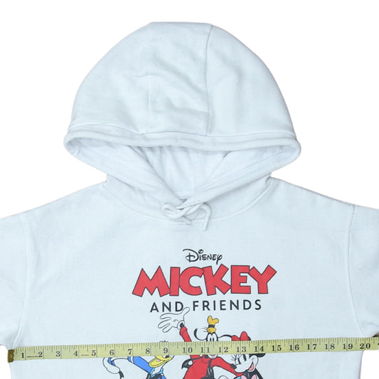 Womens UK Size XS Primark White Pullover Hoodie