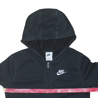 Nike Boys Black Full Zip Hoodie M (137-147cm) Fleece Sweatshirt