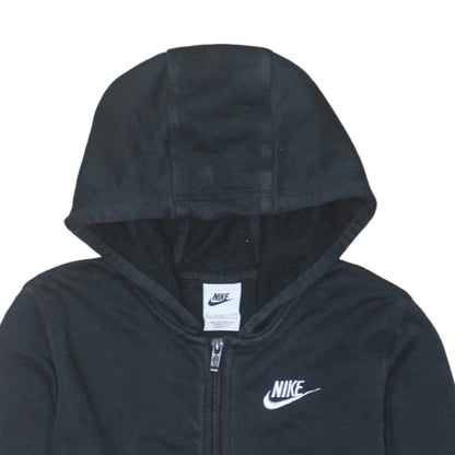 Nike Boys Black Full Zip Hoodie M (137-147cm) Fleece Sweatshirt