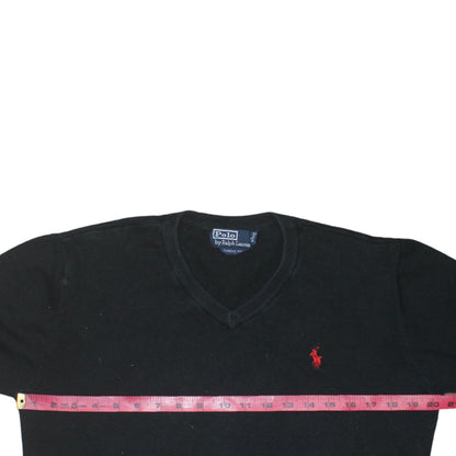 Polo Ralph Lauren Men's Black XL V-Neck Classic Fit Jumper