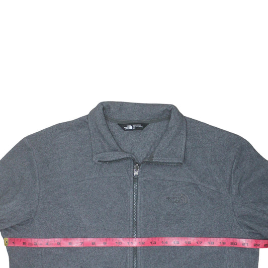 The North Face Men's Grey Fleece Full Zip Jacket Size L