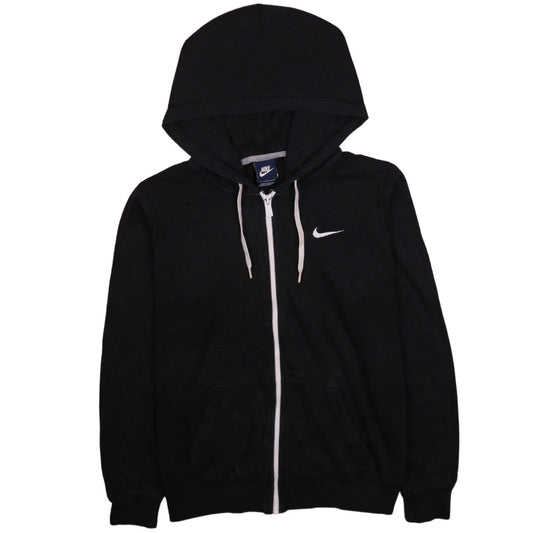 Womens UK Size M Nike Black Full Zip Hoodie