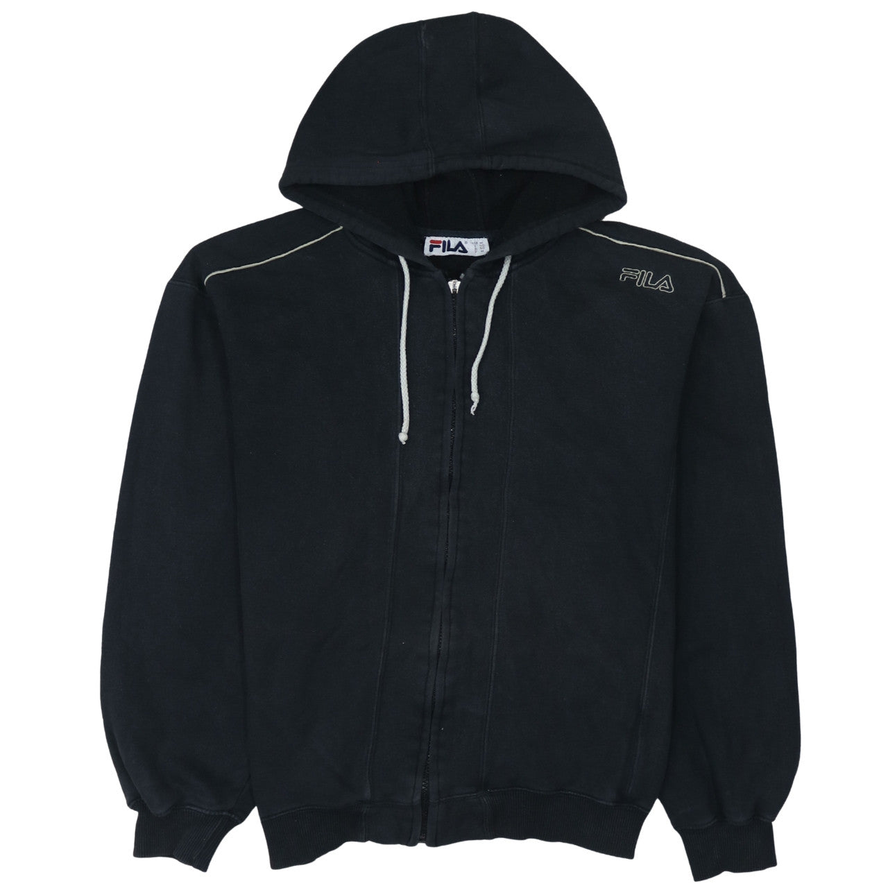 Mens UK Size M FILA Black Full Zip Hoodie