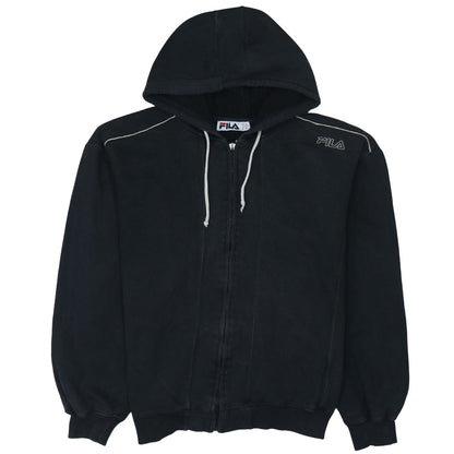 Mens UK Size M FILA Black Full Zip Hoodie