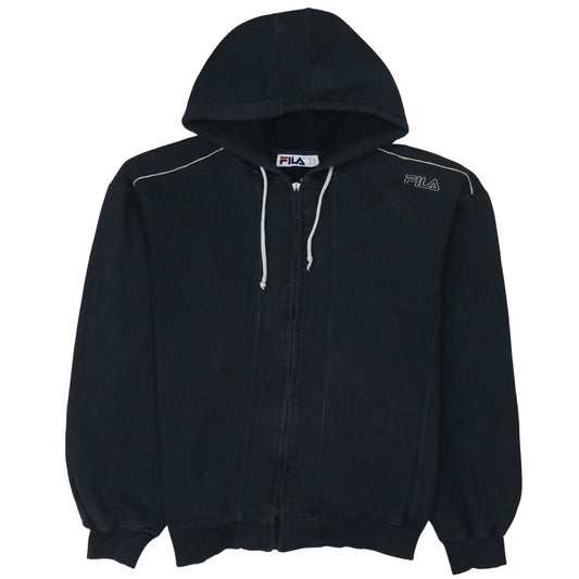 Mens UK Size M FILA Black Full Zip Hoodie