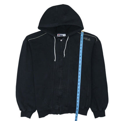 Mens UK Size M FILA Black Full Zip Hoodie
