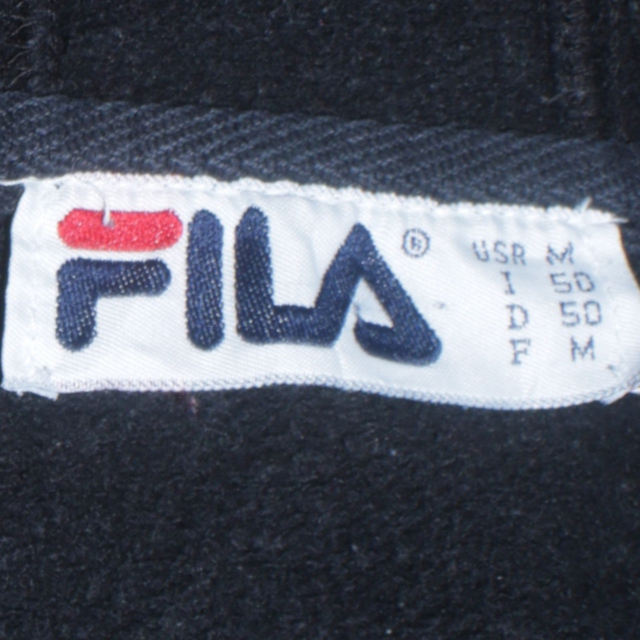 Mens UK Size M FILA Black Full Zip Hoodie