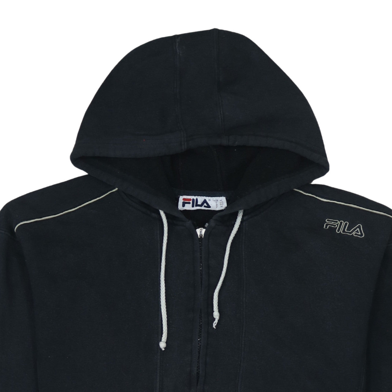 Mens UK Size M FILA Black Full Zip Hoodie