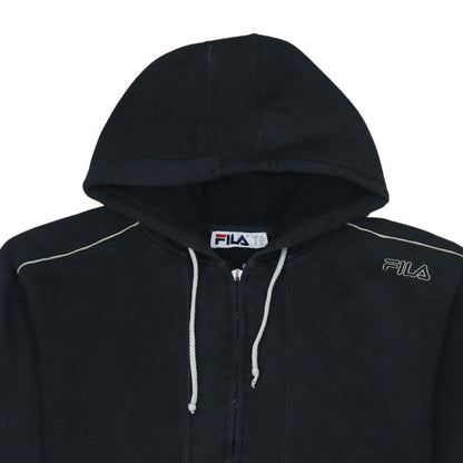 Mens UK Size M FILA Black Full Zip Hoodie