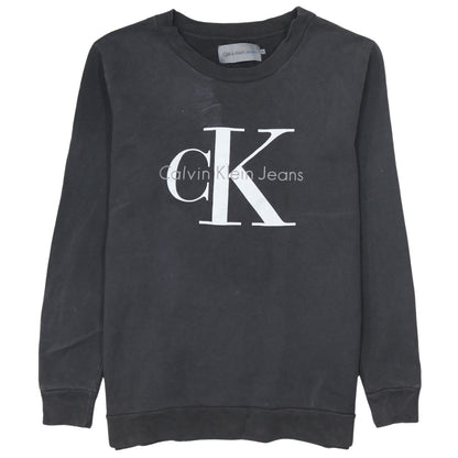 Mens UK Size M Calvin Klein Jeans Black Pullover Sweatshirt