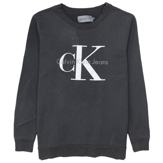 Mens UK Size M Calvin Klein Jeans Black Pullover Sweatshirt
