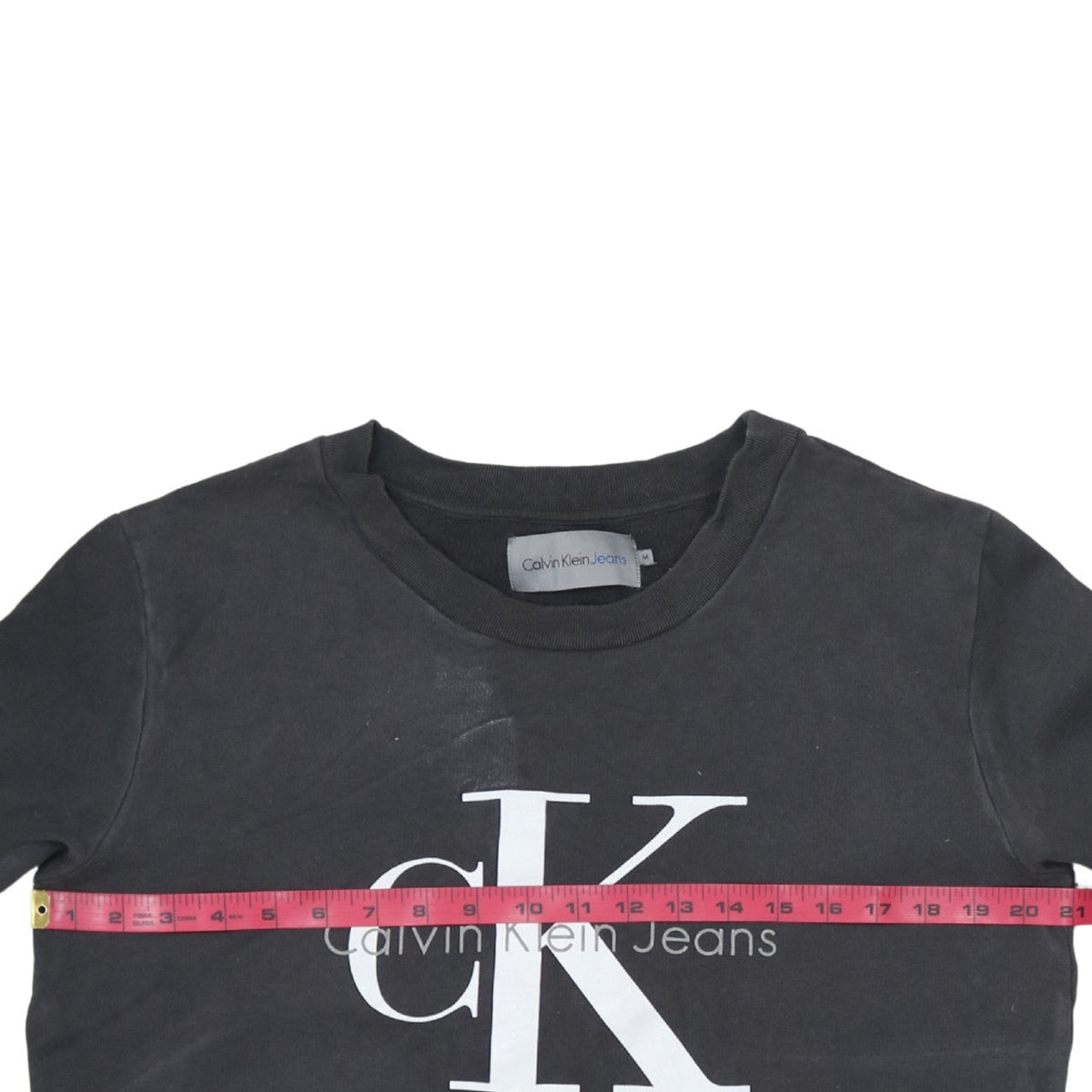 Mens UK Size M Calvin Klein Jeans Black Pullover Sweatshirt