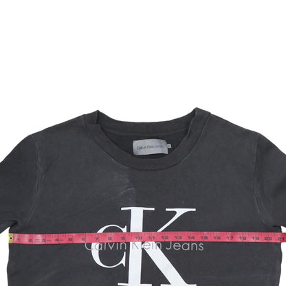 Mens UK Size M Calvin Klein Jeans Black Pullover Sweatshirt