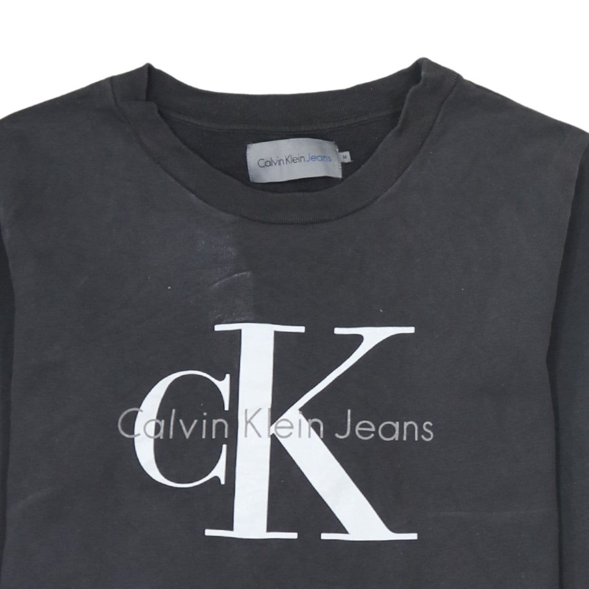 Mens UK Size M Calvin Klein Jeans Black Pullover Sweatshirt