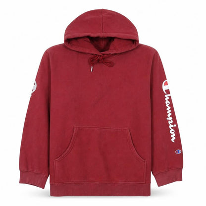 Champion Men Red XL Pullover Hoodie Sports Logo Cotton