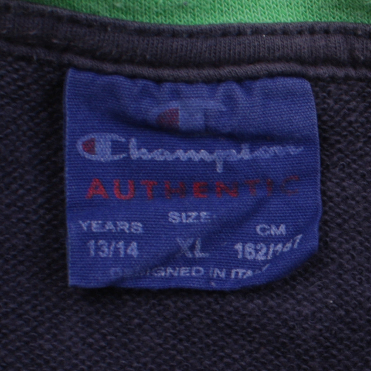 Champion Boys Navy Blue & Green XL Track Jacket Full Zip Activewear