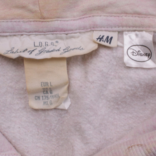 Womens UK Size L H&M Pink Pullover Hoodie