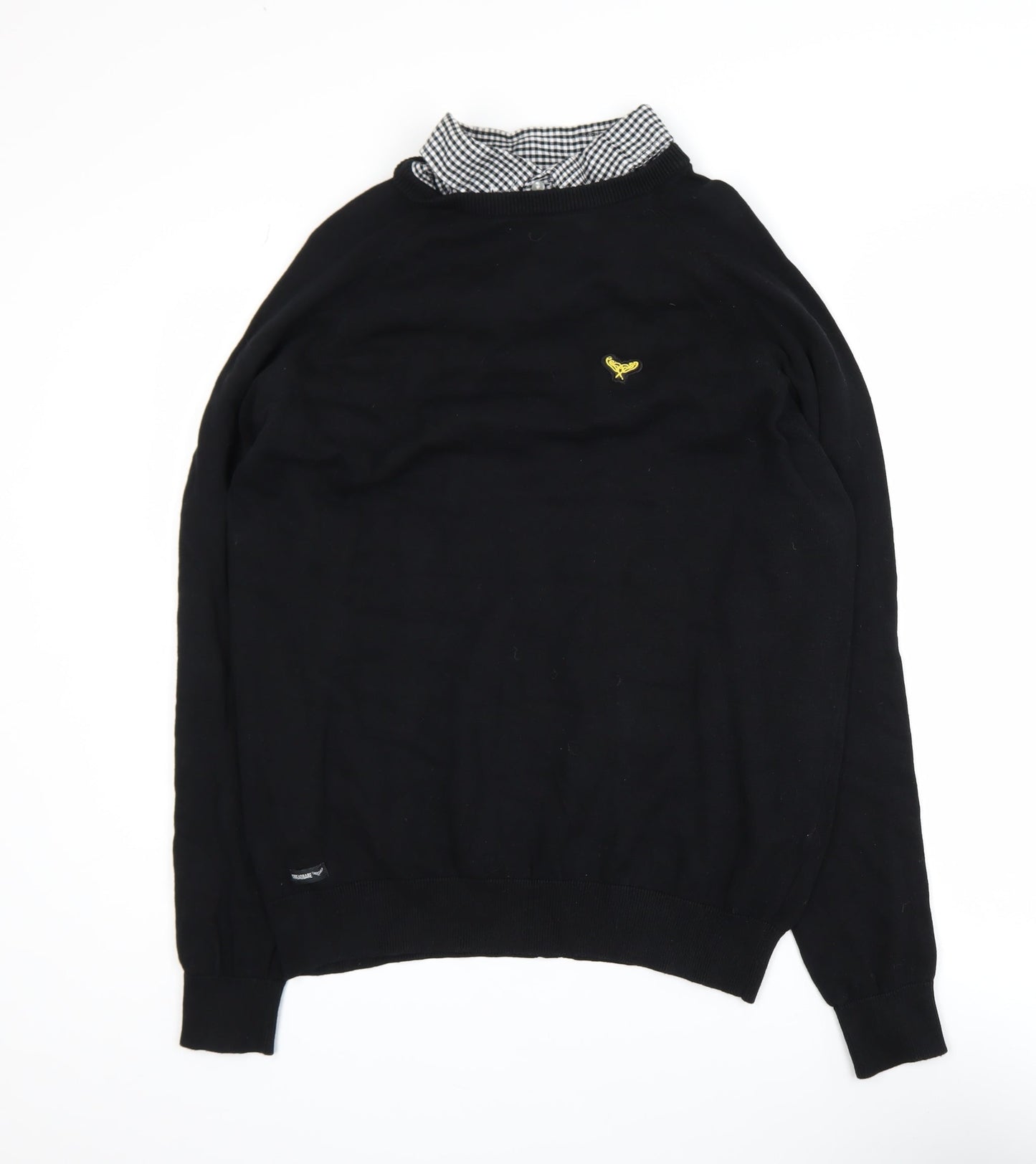 Mens UK Size L Threadbare Black Pullover Jumper