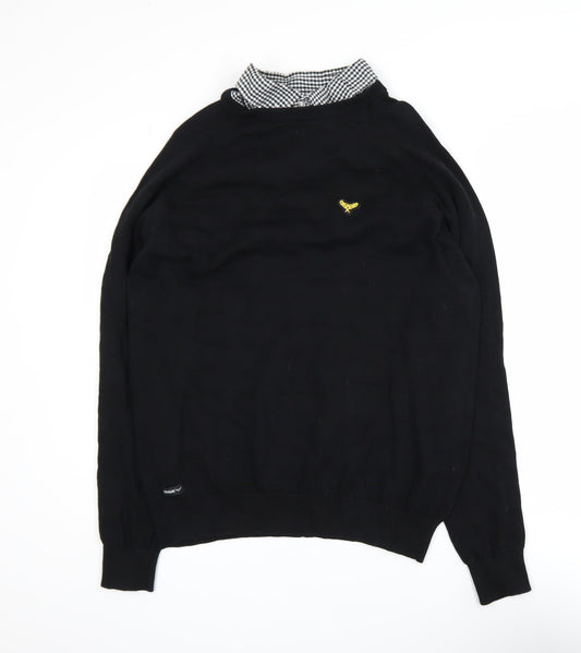 Mens UK Size L Threadbare Black Pullover Jumper