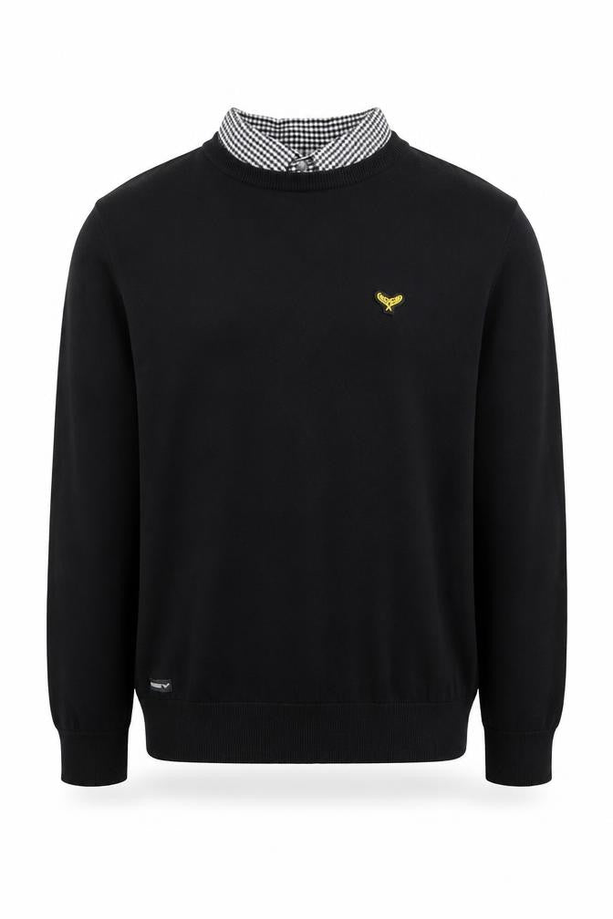 Mens UK Size L Threadbare Black Pullover Jumper