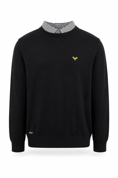Mens UK Size L Threadbare Black Pullover Jumper