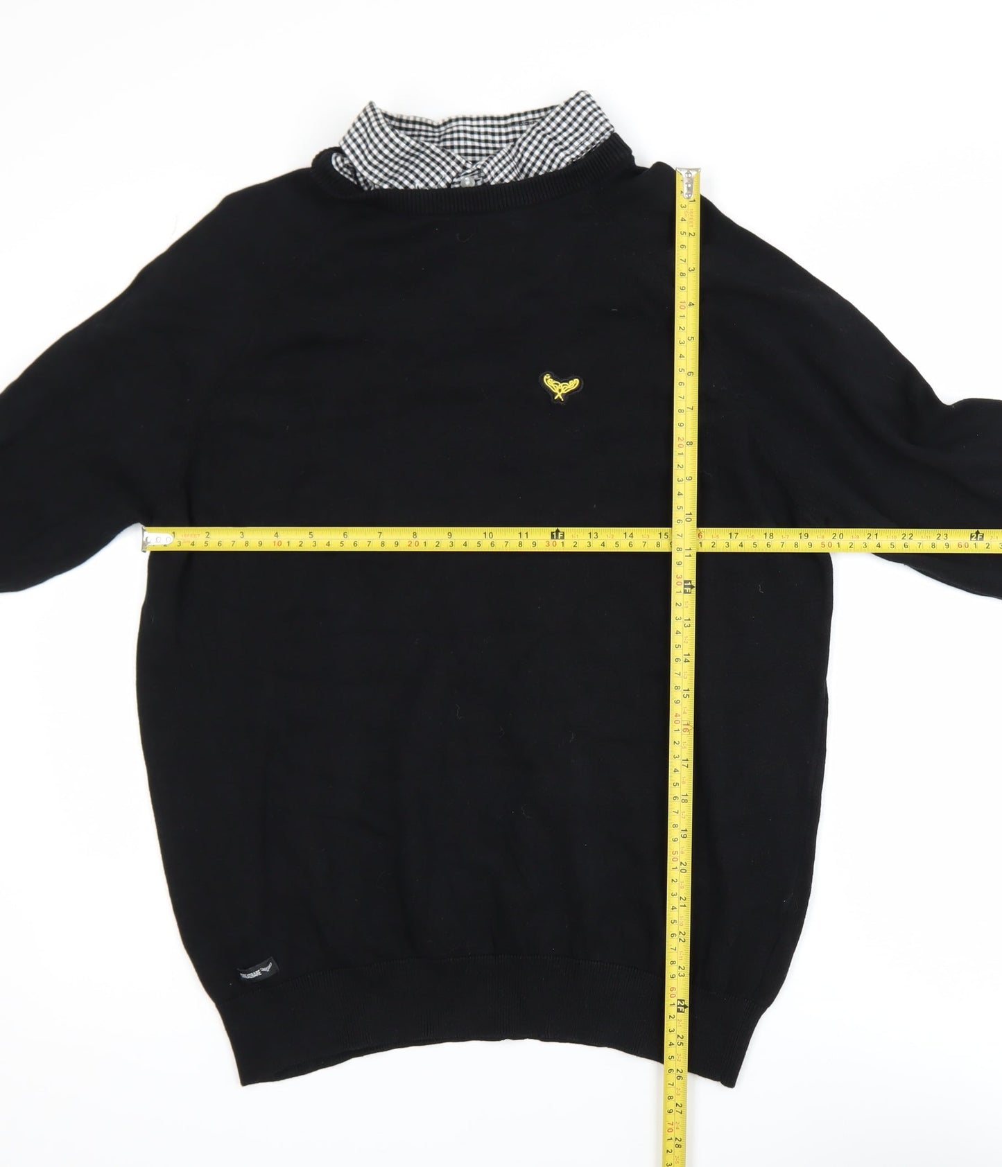 Mens UK Size L Threadbare Black Pullover Jumper