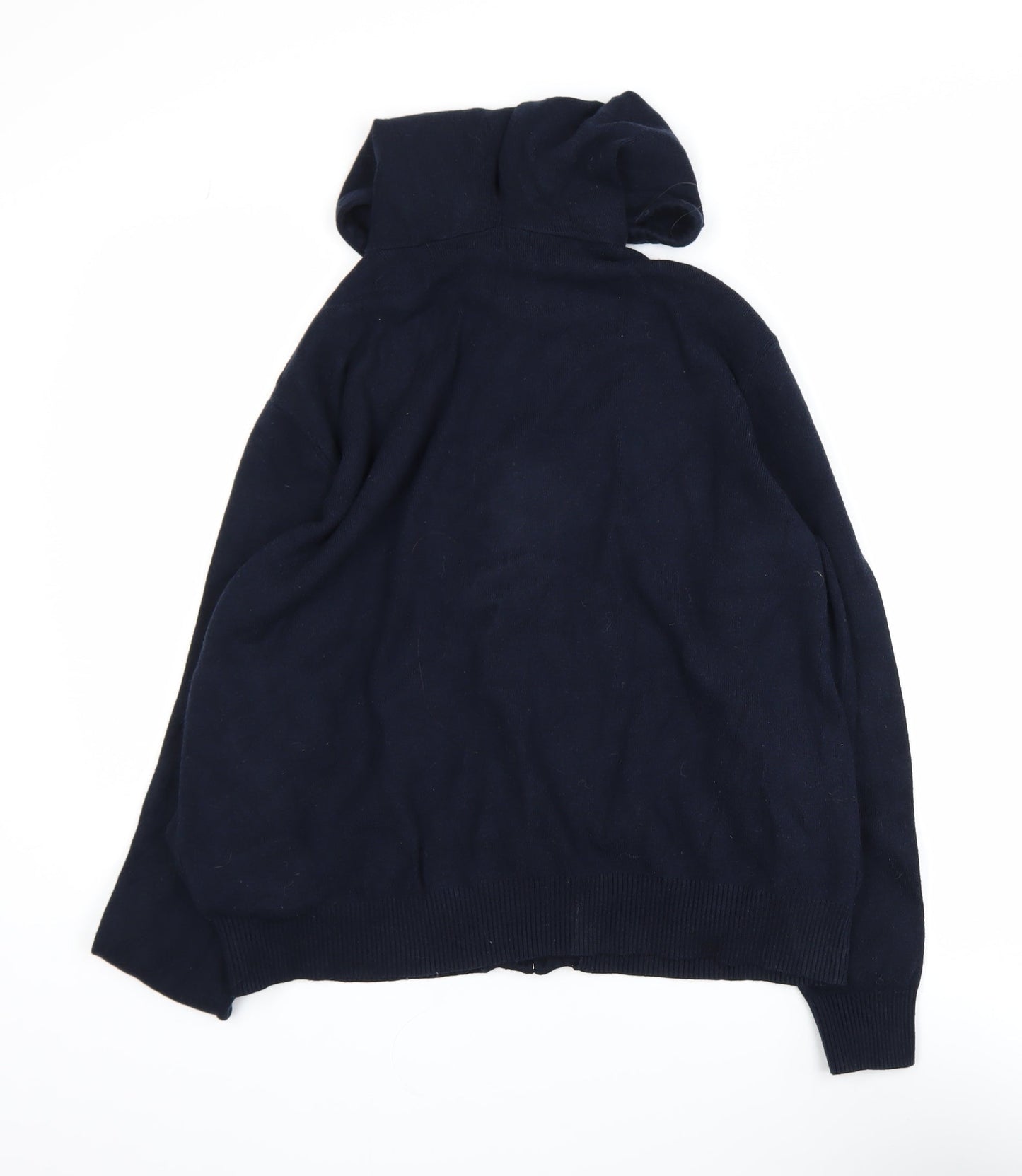 Mens UK Size L Marks and Spencer Blue Full Zip Jumper