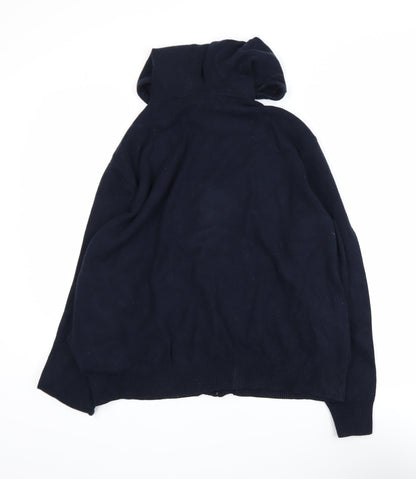 Mens UK Size L Marks and Spencer Blue Full Zip Jumper