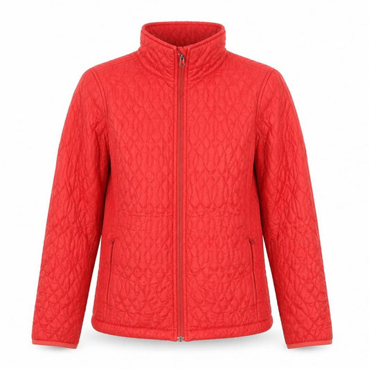 Womens UK Size S Lands’ End Red Quilted Coat