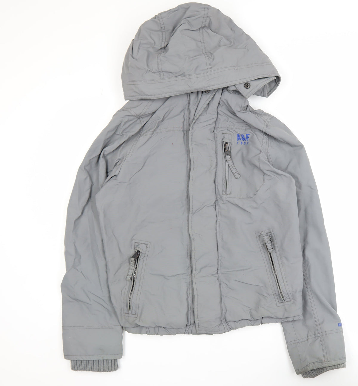 Mens UK Size S Abercrombie Grey Basic Jacket