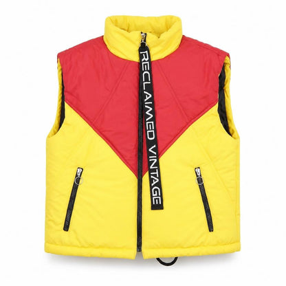 Mens UK Size S Reclaimed Vintage Multicoloured Puffer Jacket