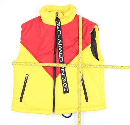 Mens UK Size S Reclaimed Vintage Multicoloured Puffer Jacket