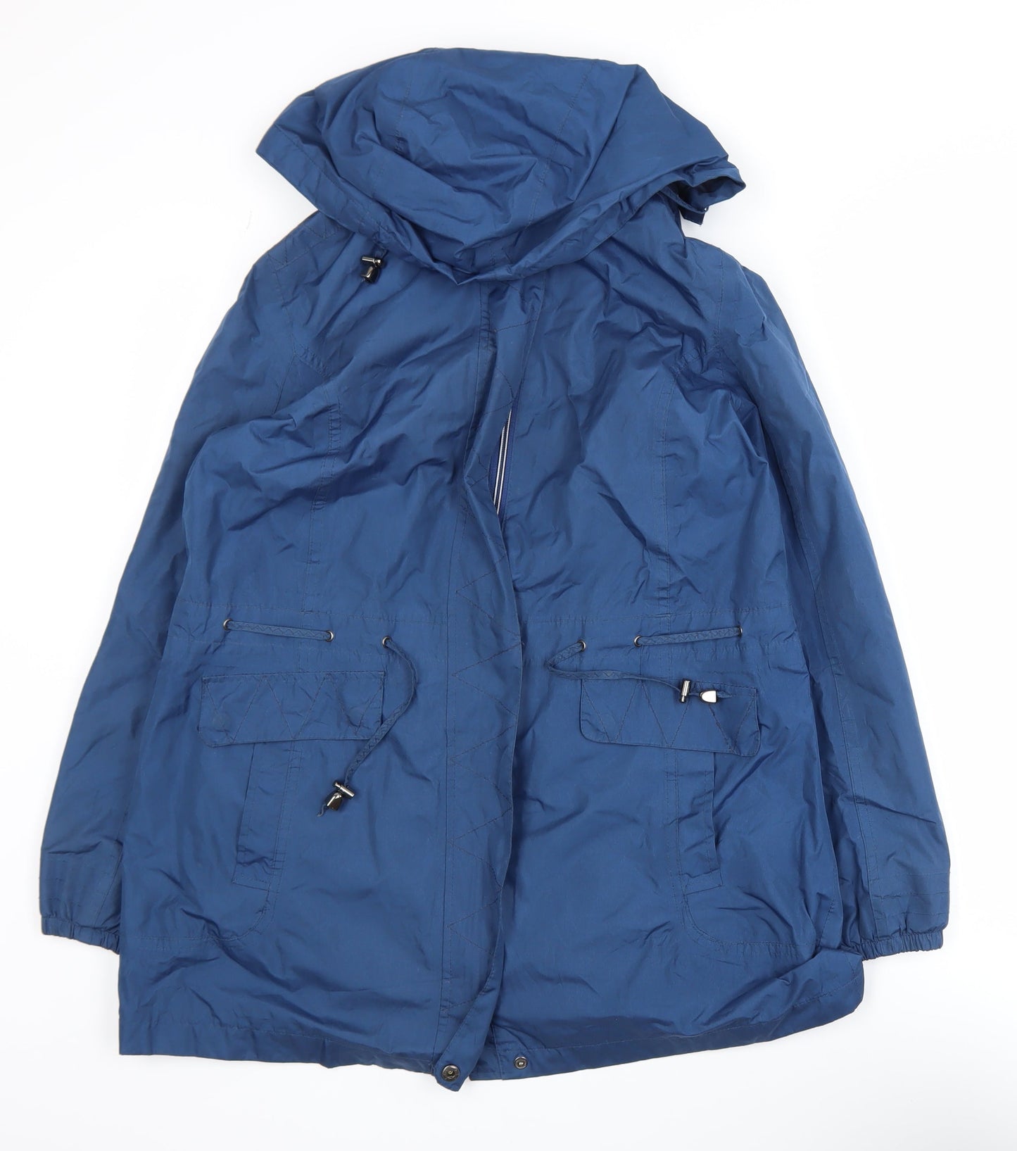 Womens UK Size 14 Bm Casual Blue Parka Coat