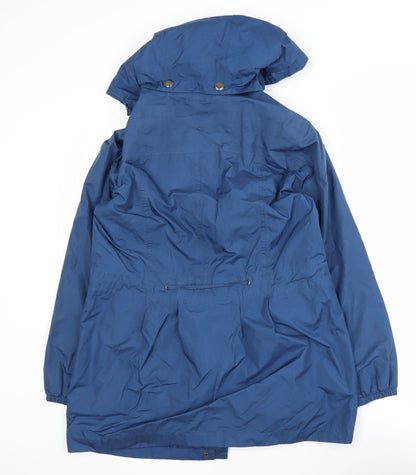 Womens UK Size 14 Bm Casual Blue Parka Coat