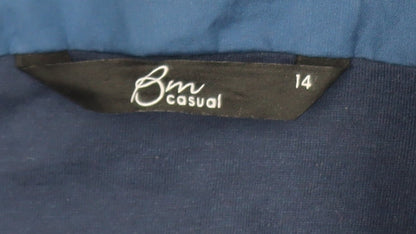 Womens UK Size 14 Bm Casual Blue Parka Coat