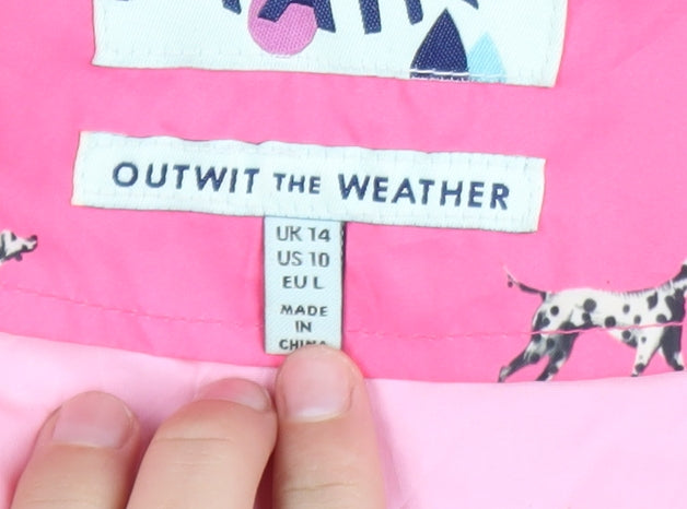 Womens UK Size 14 Joules Pink Rain Coat
