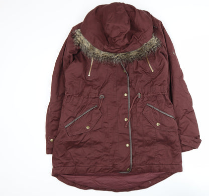 Womens UK Size 14 Marks and Spencer Brown Parka Coat