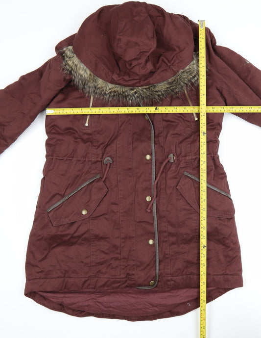Womens UK Size 14 Marks and Spencer Brown Parka Coat