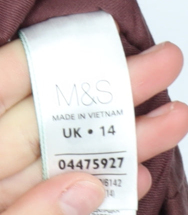 Womens UK Size 14 Marks and Spencer Brown Parka Coat