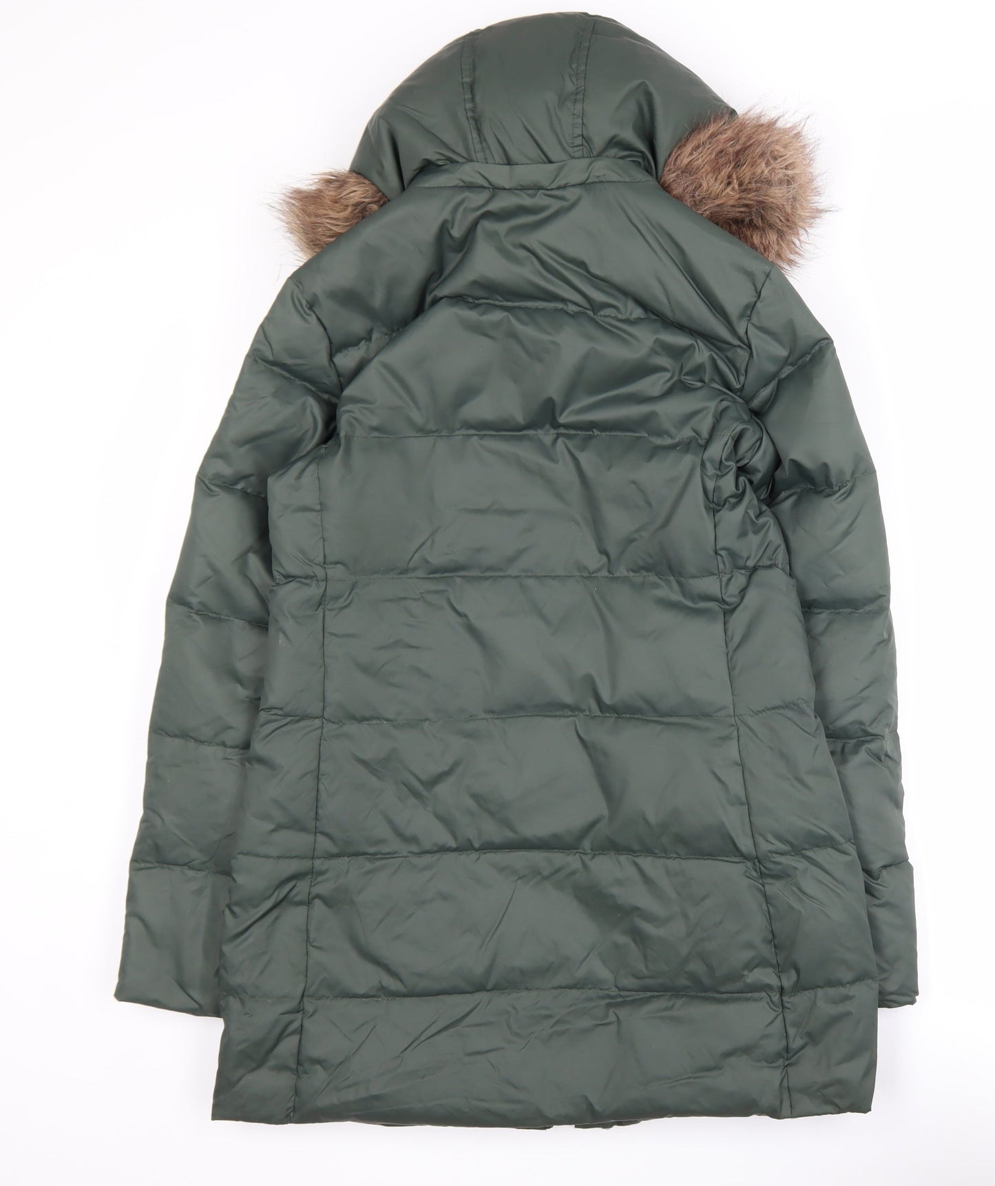 GAP Women’s Green Faux Fur Hooded Puffer Coat XS