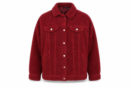 Womens UK Size 8 Missguided Red Bomber Jacket