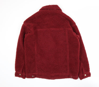 Womens UK Size 8 Missguided Red Bomber Jacket