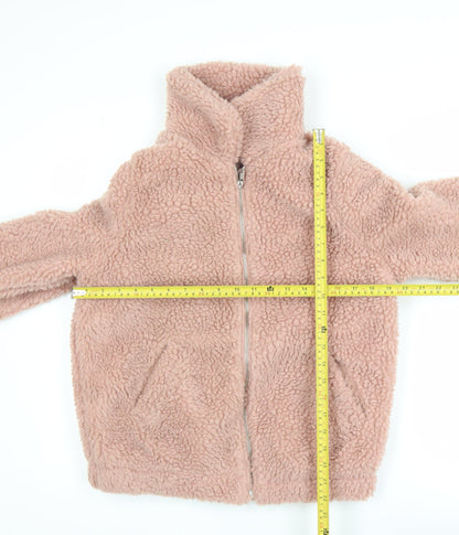 New Look Girls Pink Teddy Fleece Zip-Up Jacket Age 12-13 Years
