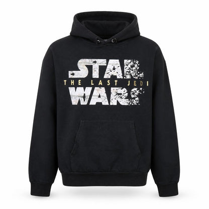 Hanes Men's Black Star Wars Last Jedi Pullover Hoodie Size S