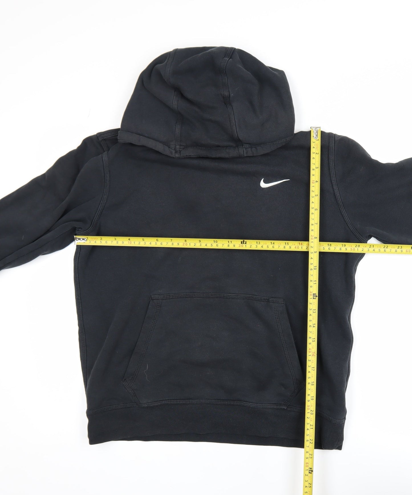 Nike Men's Black Pullover Hoodie M Fleece Logo Sportswear