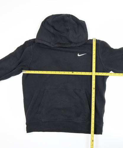 Nike Men's Black Pullover Hoodie M Fleece Logo Sportswear