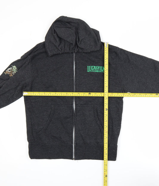 Disney Star Wars Lucasfilm Men’s Grey XS Hooded Full Zip Jacket