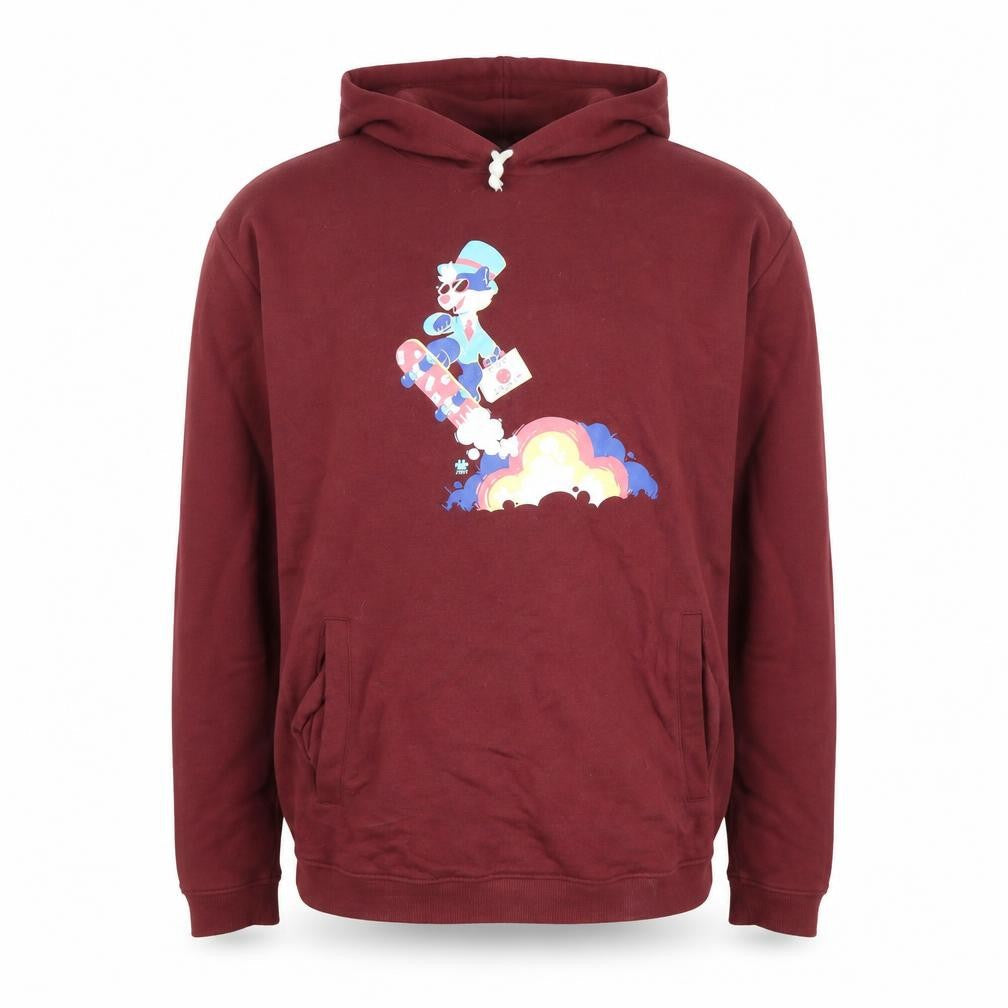 Rapanui Men's Red Pullover Hoodie M Graphic Print Cotton