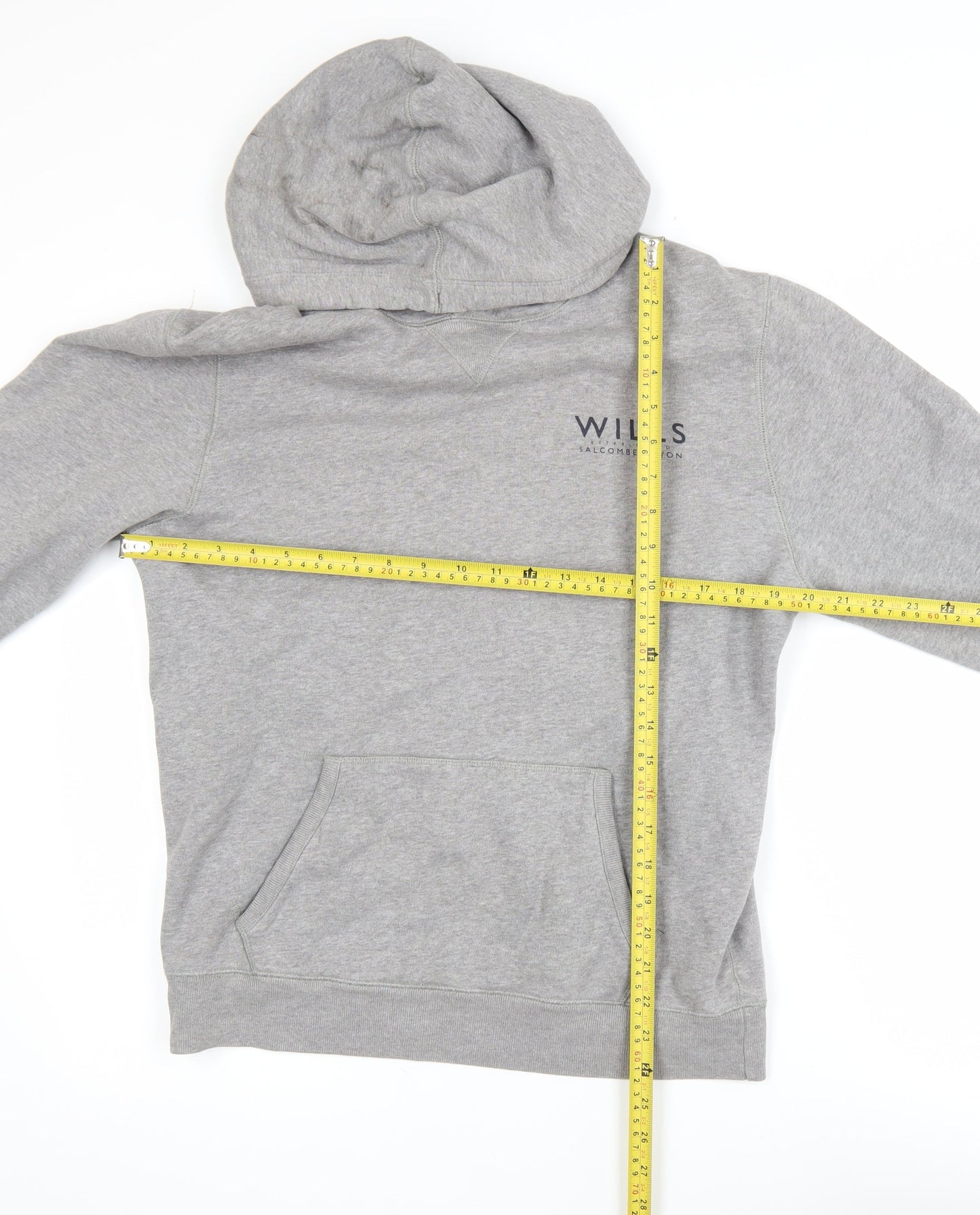 Mens UK Size S Jack Wills Grey Pullover Hoodie